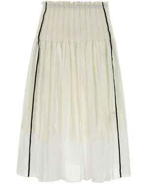 Paloma Wool Ivory Stretch Polyester Blend Skirt - Natural