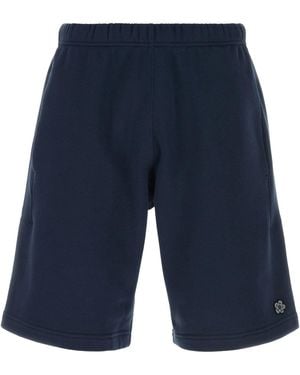 KENZO Navy Blue Cotton Bermuda Shorts