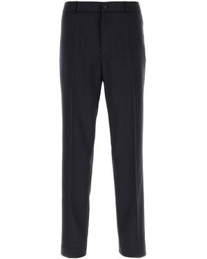 Moncler Midnight Blue Stretch Wool Blend Pant