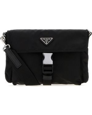Prada Porta cellulare in tessuto nero