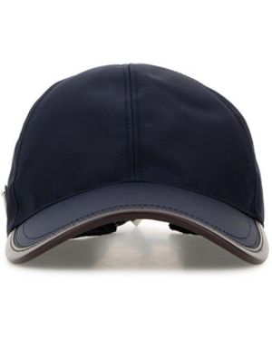 Prada Cappello da baseball in Re-Nylon blu navy