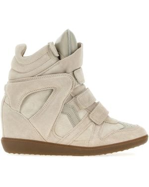 Isabel Marant Beige Suede Bekett Trainers - Natural
