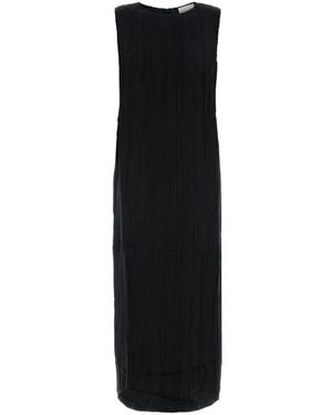 Loulou de Saison Black Silk Blend Minga Dress