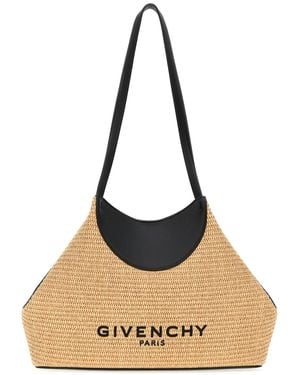 Givenchy Borsa a spalla Facet piccola in rafia - Neutro