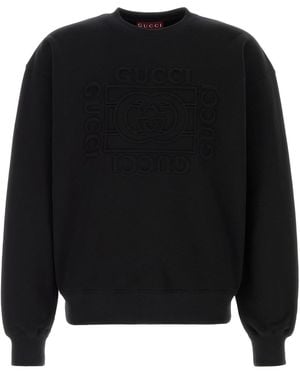 Gucci Felpa in cotone nero
