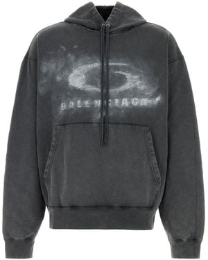 Balenciaga Dark Grey Cotton Oversize Sweatshirt