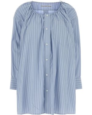 Alexander Wang Embroidered Poplin Shirt Dress - Blue