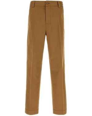 Moncler Camel Cotton Pant - Natural