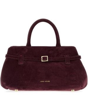 MANU Atelier Purple Suede Le Cambon 25 Handbag