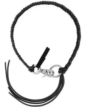 Our Legacy Black Leather Ladon Necklace - White