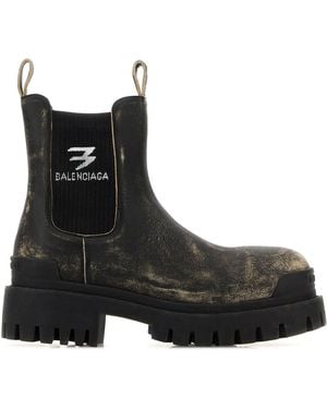 Balenciaga Distressed Strike Chelsea Boots - Black