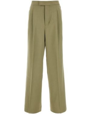 Ami Paris Ami Sage Viscose Blend Pant - Green