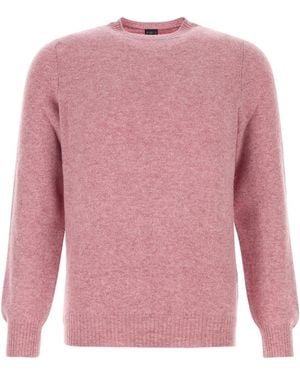 Fedeli Maglione in cashmere rosa scuro melangè