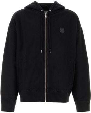 Maison Kitsuné Black Cotton Sweatshirt