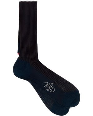 Gallo Calze in cotone bicolor - Blu
