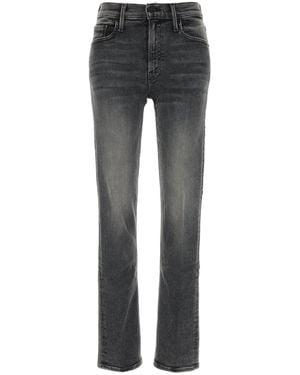 Mother Jeans The Mid Rise Rider Skimp in denim stretch nero
