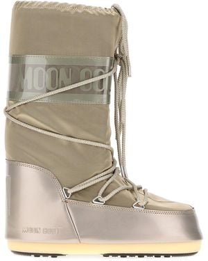 Moon Boot Dove Satin Icon Boots - Natural