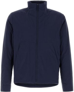 Veilance Navy Blue Stretch Nylon Mionn Jacket
