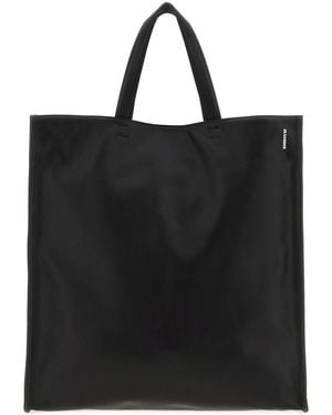 Jil Sander Leather Light Shopping Bag - Black