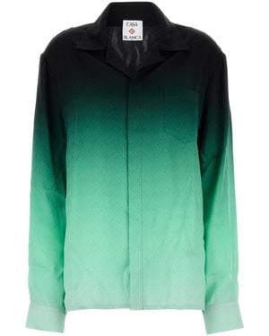 CASABLANCA Multicolour Silk Shirt - Green