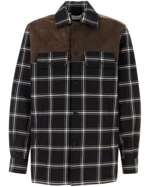 McQueen Shirt Made From Combined Materials - Black
