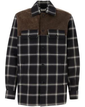 McQueen Shirt Made From Combined Materials - Black