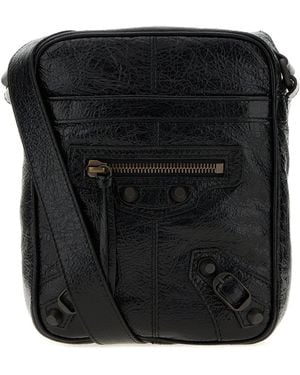 Balenciaga Black Leather Le City Crossbody Bag