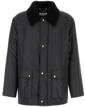 Maison Margiela Graphite Polyester Padded Jacket - Black