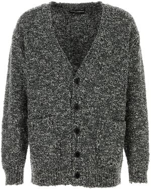 Dolce & Gabbana Cardigan in misto lana bicolor - Grigio