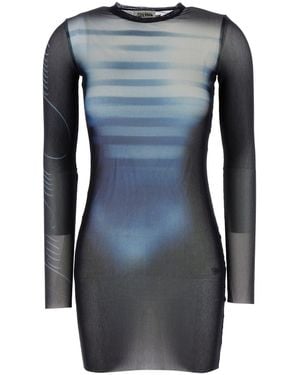 Jean Paul Gaultier Mini abito in tulle stampato - Nero