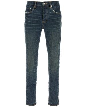 Purple Denim Jeans in denim stretch - Blu