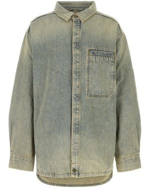 Entire studios Camicia Herculean in denim - Verde