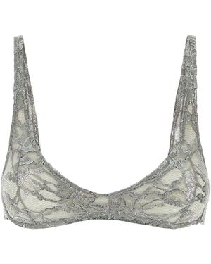 The Attico Lace Bra - Grey