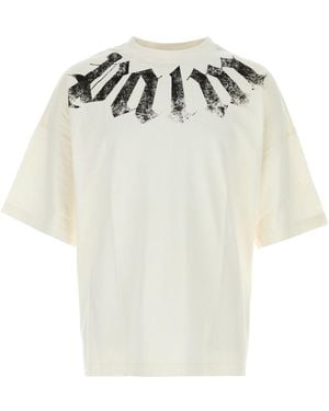 Palm Angels White Cotton Oversize T-shirt
