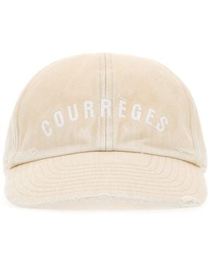 Courreges Sand Cotton Baseball Cap - Natural