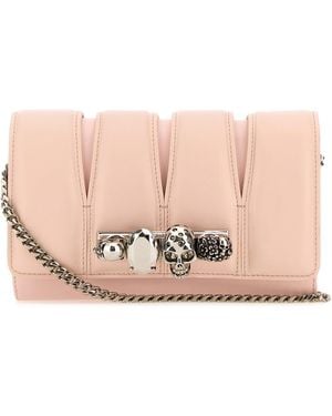 McQueen Leather The Slash Clutch - Pink