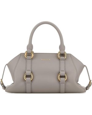 McQueen Grey Leather Small Farringdon Handbag - Multicolour
