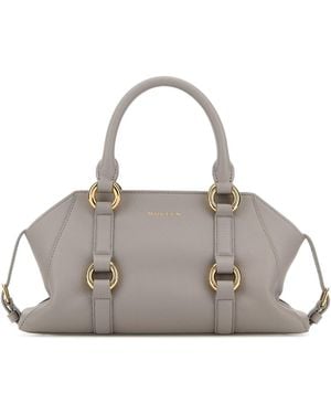 McQueen Grey Leather Small Farringdon Handbag - Multicolour
