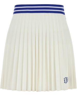 Bode White Piquet Court Mini Skirt