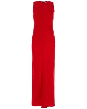 Ami Paris LONG STRAIGHT DRESS - Rosso