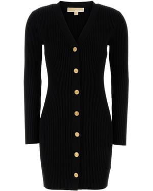 Michael Kors Black Stretch Viscose Blend Dress