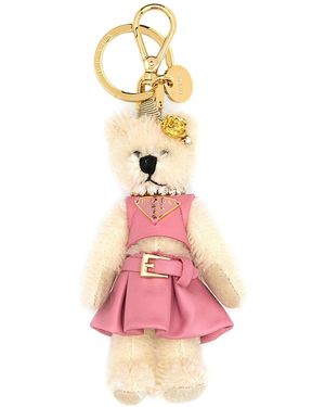 Prada Portachiavi in tessuto multicolor - Rosa