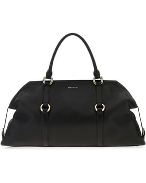 McQueen Black Leather Farringdon Maxi Handbag