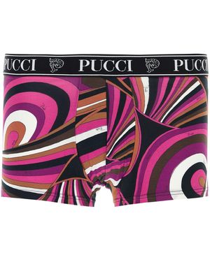 Emilio Pucci Set di boxer in cotone stretch multicolor - Viola