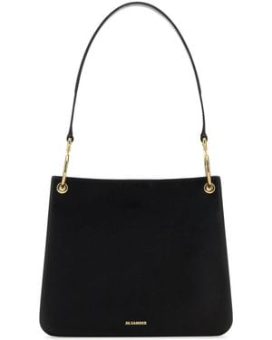 Jil Sander Leather Otto Shoulder Bag - Black