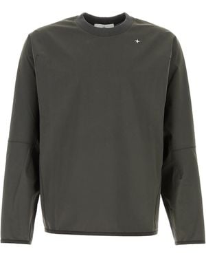 Stone Island Dark Gray Stretch Nylon Sweatshirt