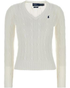 Polo Ralph Lauren White Cotton Sweater