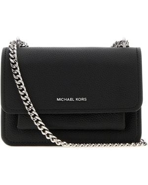 MICHAEL Michael Kors Black Leather Claire Shoulder Bag