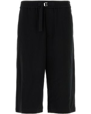 Ami Paris Ami Cotton Bermuda Shorts - Black
