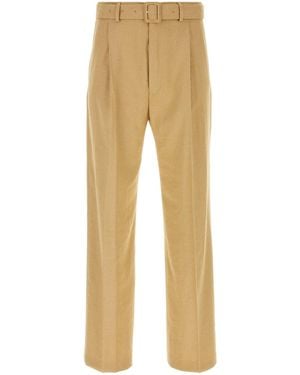 Dries Van Noten Camel Viscose Blend Pant - Natural